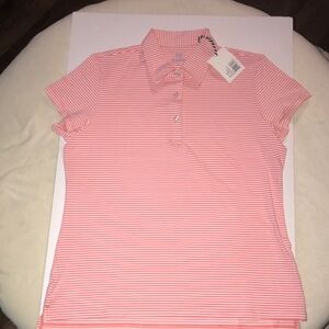Renwick Pink Striped Polo Shirt